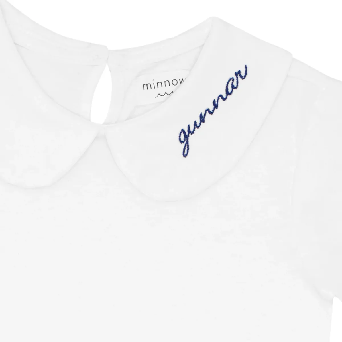 minnow Unisex Peter Pan Collar Shirt White Discount