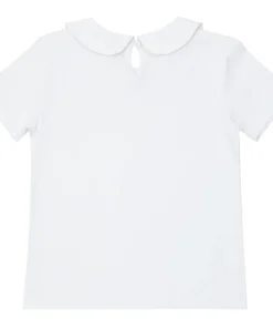 minnow Unisex Peter Pan Collar Shirt White Fashion