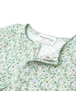 minnow Unisex Pima Baby Footie Sea Marsh Floral Best