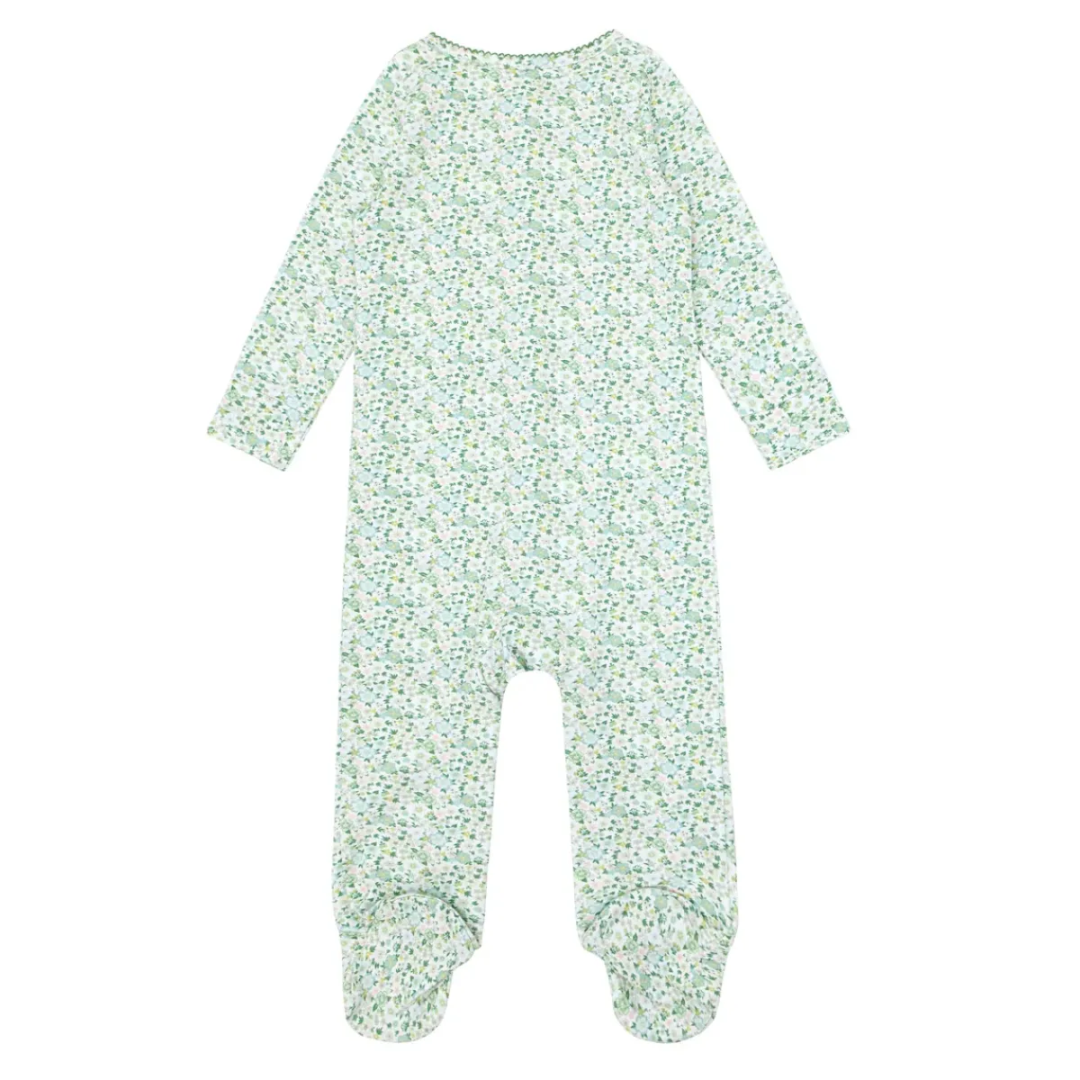 minnow Unisex Pima Baby Footie Sea Marsh Floral Fashion