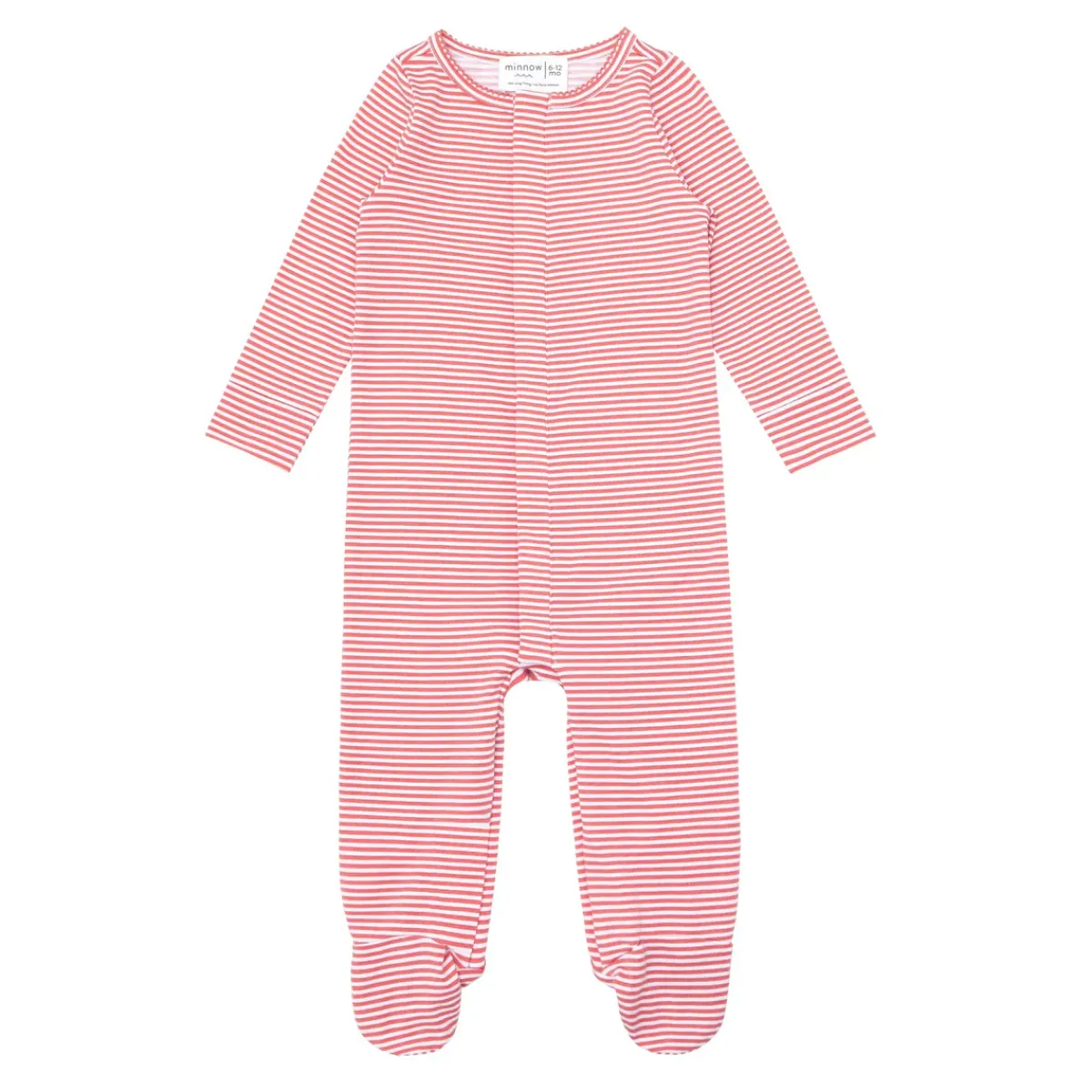 minnow Unisex Pima Footie Red Stripe New