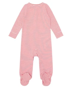 minnow Unisex Pima Footie Red Stripe New