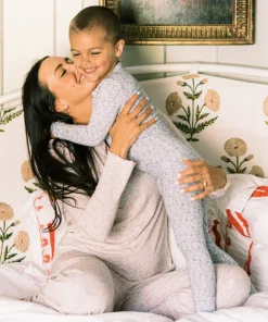 minnow Unisex Pima Pajama Set Slate Floral Best