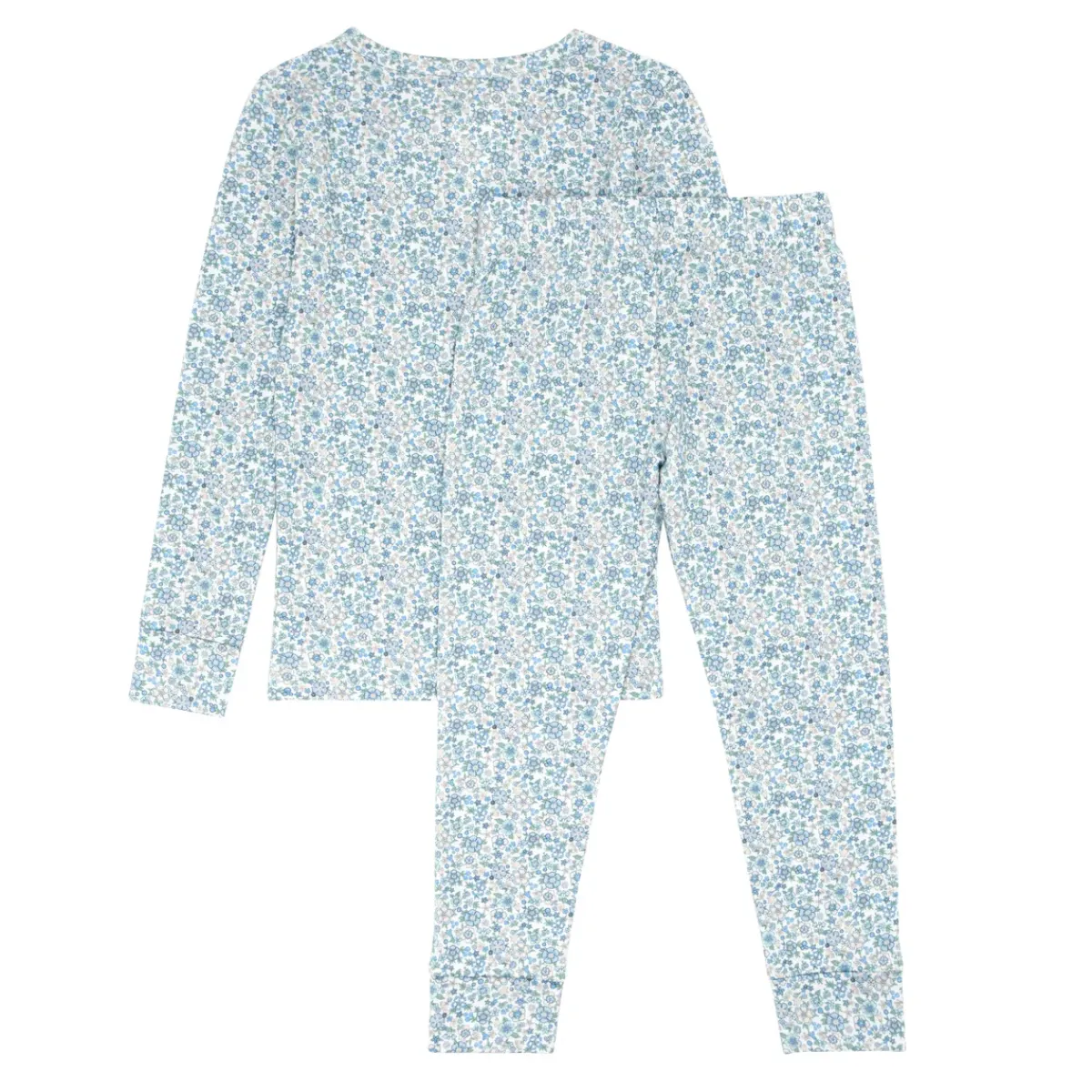 minnow Unisex Pima Pajama Set Slate Floral Best