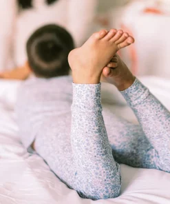 minnow Unisex Pima Pajama Set Slate Floral Online