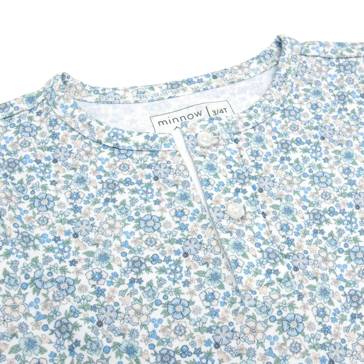 minnow Unisex Pima Pajama Set Slate Floral Online