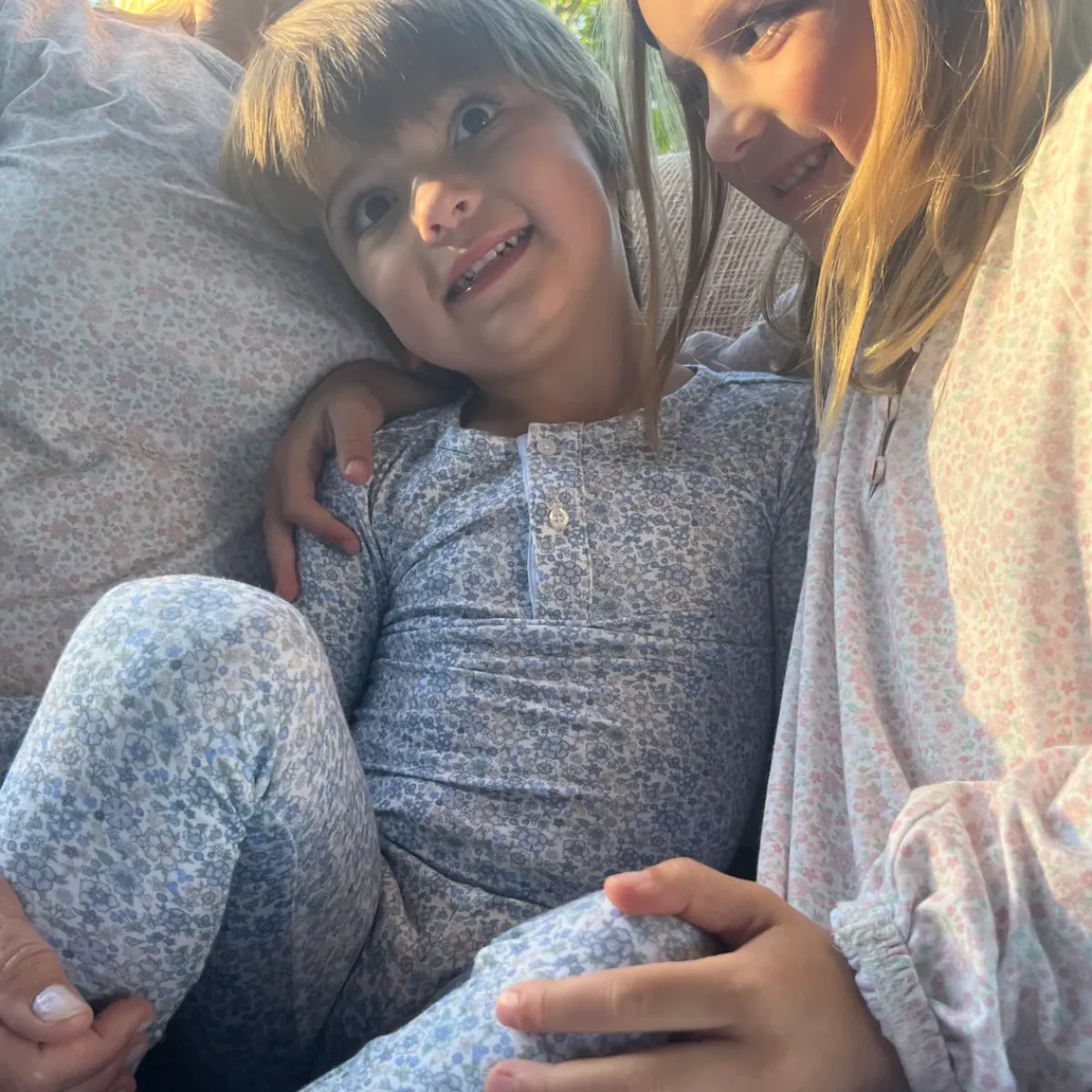 minnow Unisex Pima Pajama Set Slate Floral Online