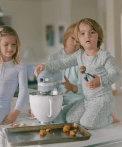 minnow Unisex Pima Pajamas Set Powder Blue Stripe Fashion