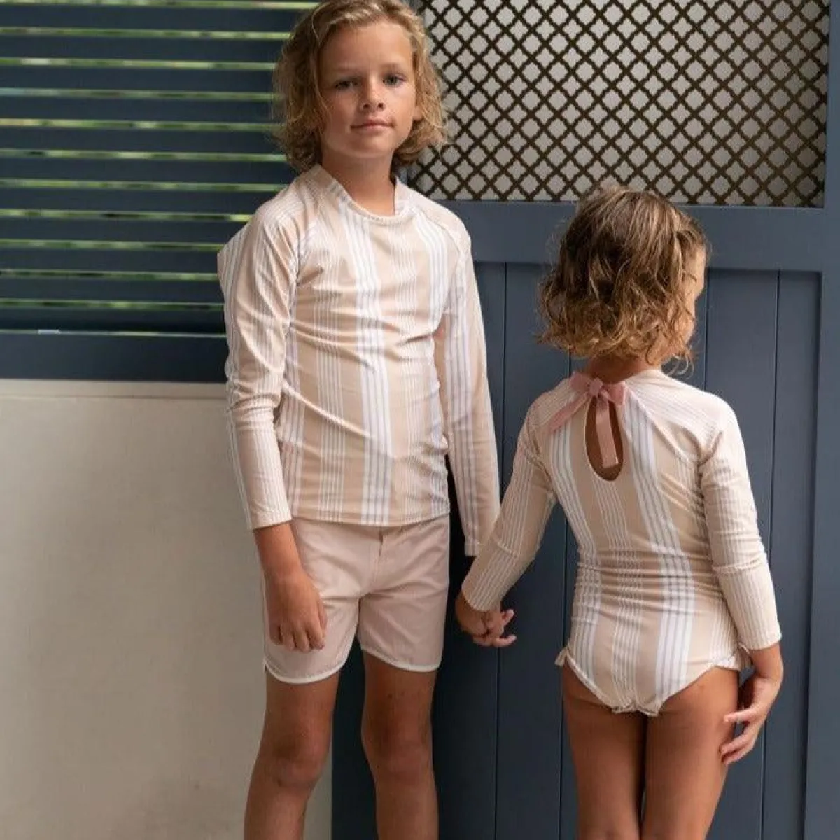 minnow Unisex Rashguard Cafe Stripe Discount