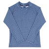 minnow Unisex Rashguard Navy Gingham New
