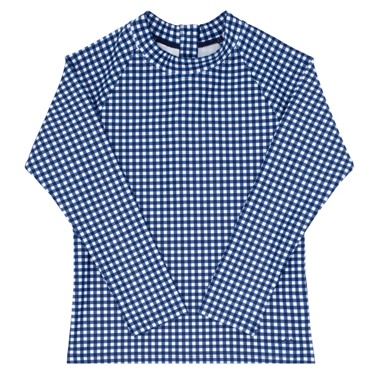 minnow Unisex Rashguard Navy Gingham New