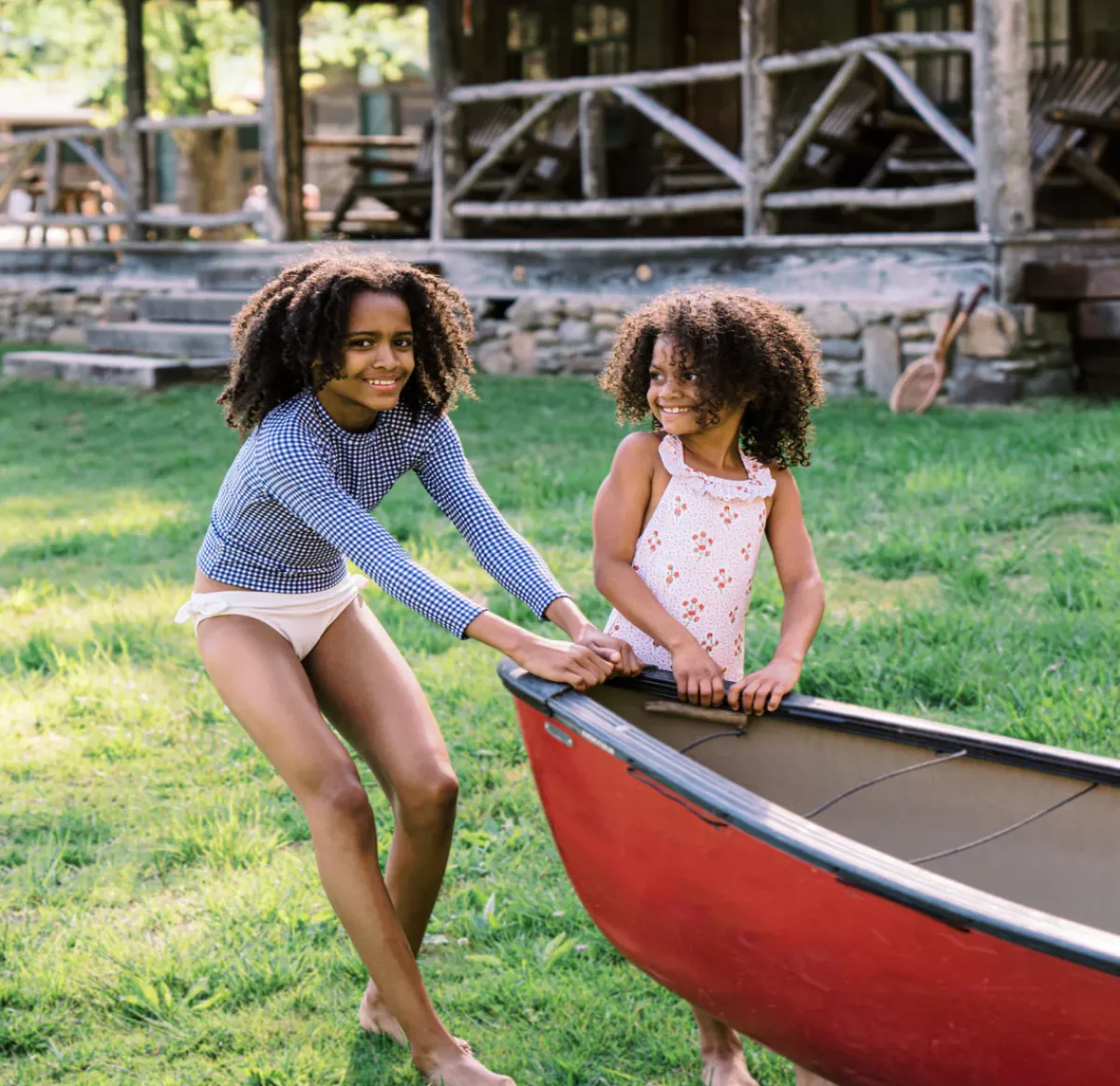 minnow Unisex Rashguard Navy Gingham New