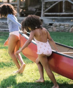 minnow Unisex Rashguard Navy Gingham New