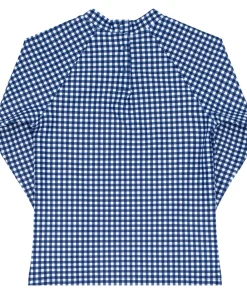 minnow Unisex Rashguard Navy Gingham New