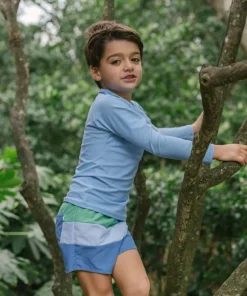 minnow Unisex Rashguard Peri Blue Clearance