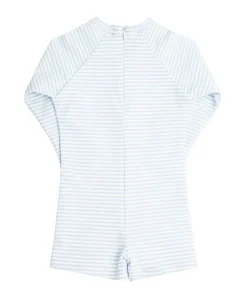 minnow Unisex Rashguard One Piece Powder Blue Stripe Fashion