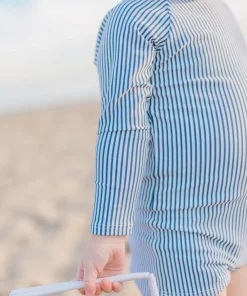 minnow Unisex Rashguard One Piece Navy Stripe Best