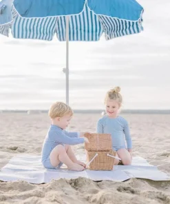 minnow Unisex Rashguard One Piece Navy Stripe Best