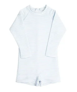 minnow Unisex Rashguard One Piece Powder Blue Stripe New