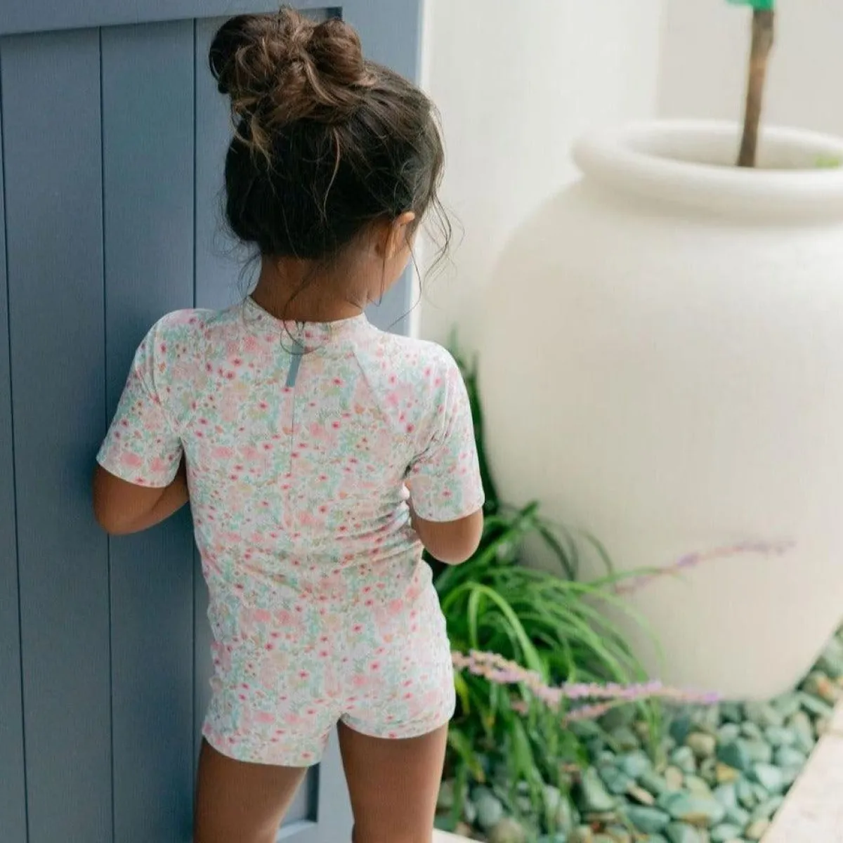 minnow Unisex Rashguard One Piece Emerald Floral New