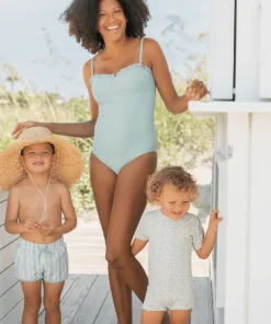 minnow Unisex Rashguard One Piece Sea Marsh Floral Clearance