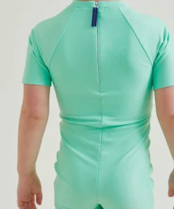 minnow Unisex Short Sleeve Rashguard One Piece Palm Green Sale