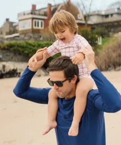 minnow Unisex Short Sleeve Rashguard One Piece Windowpane Fashion