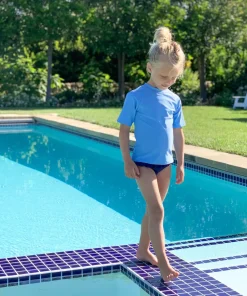 minnow Unisex Short Sleeve Rashguard Peri Blue Discount