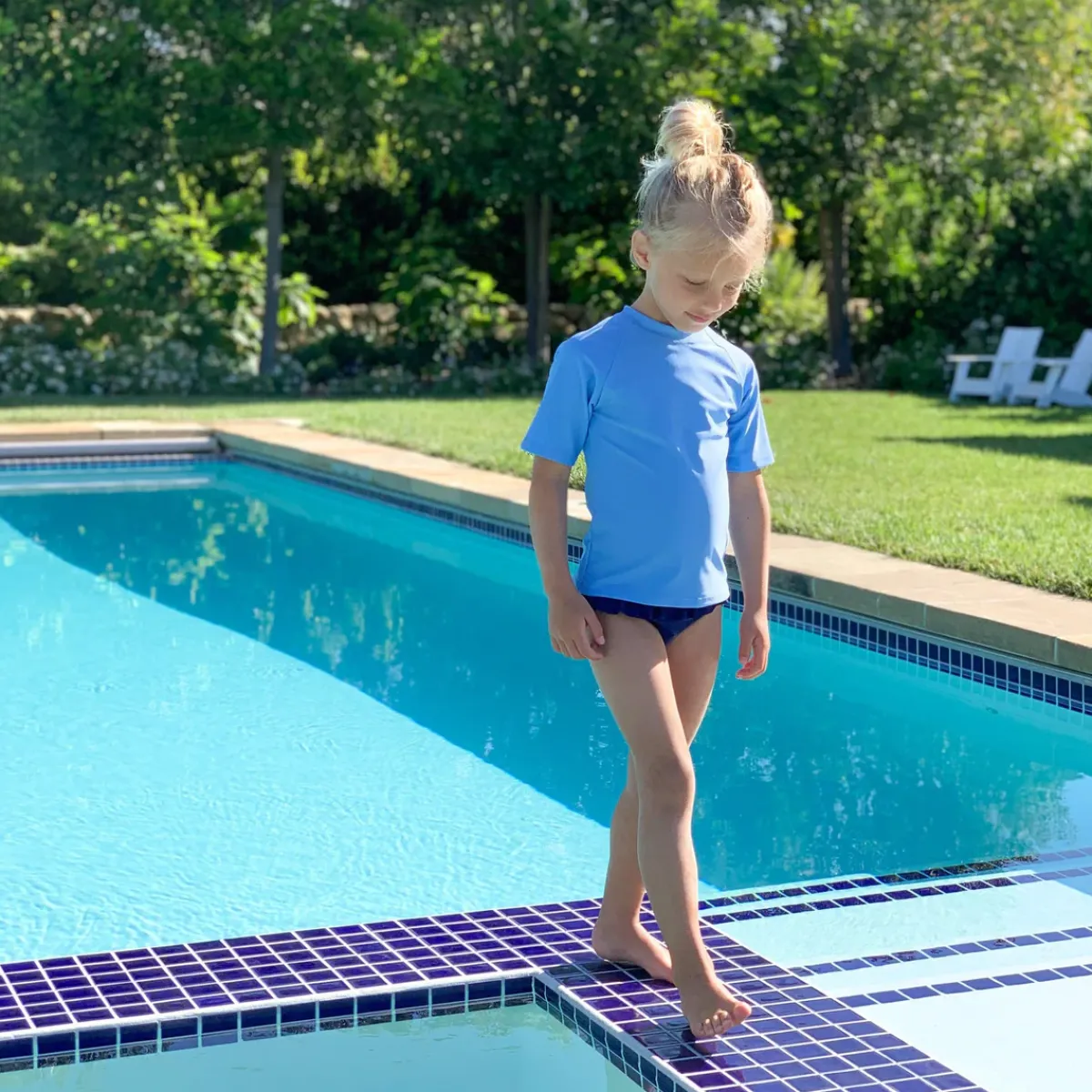 minnow Unisex Short Sleeve Rashguard Peri Blue Discount