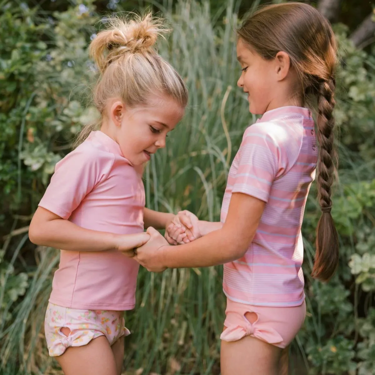 minnow Unisex Short Sleeve Rashguard Sorbet Pink Fashion