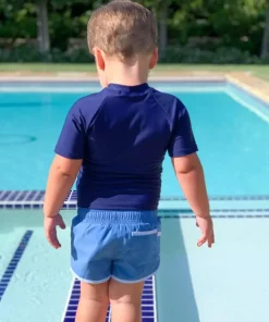 minnow Unisex Short Sleeve Rashguard Navy Best