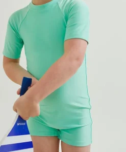 minnow Unisex Short Sleeve Rashguard One Piece Palm Green Outlet