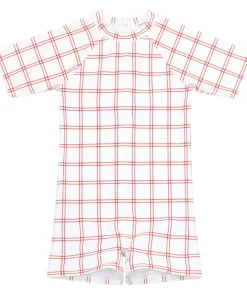 minnow Unisex Short Sleeve Rashguard One Piece Windowpane Hot