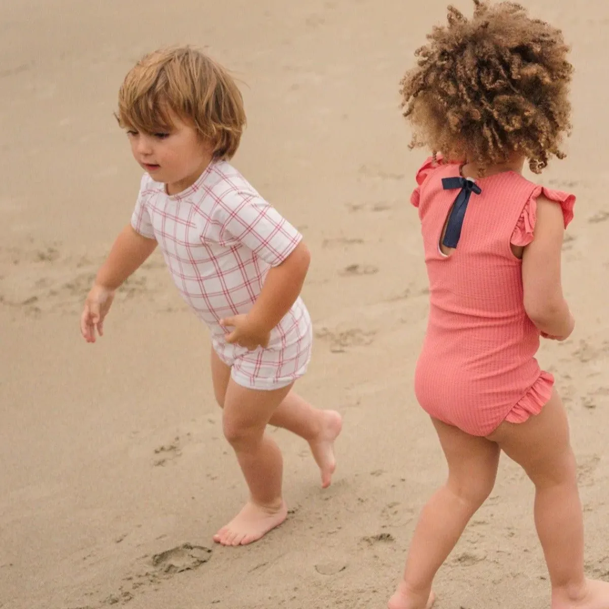 minnow Unisex Short Sleeve Rashguard One Piece Windowpane Hot