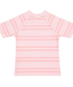 minnow Unisex Short Sleeve Rashguard Sorbet Pink Stripe Fashion