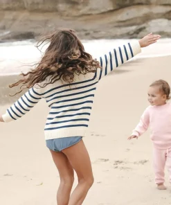 minnow Unisex Sweater Breton Stripe Knit Discount