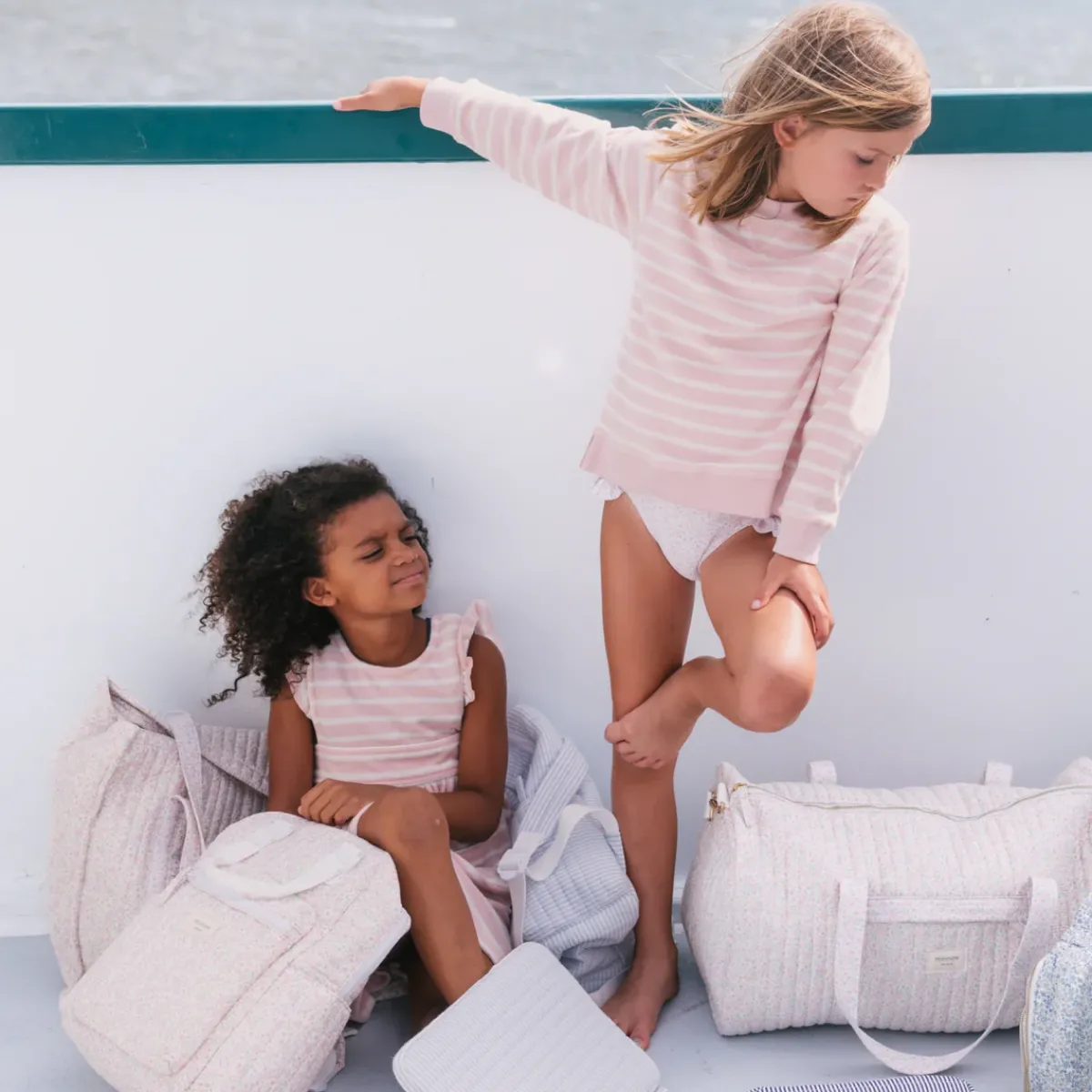 minnow Unisex Terry Sweatshirt | Swim Pink And Cream Clearance