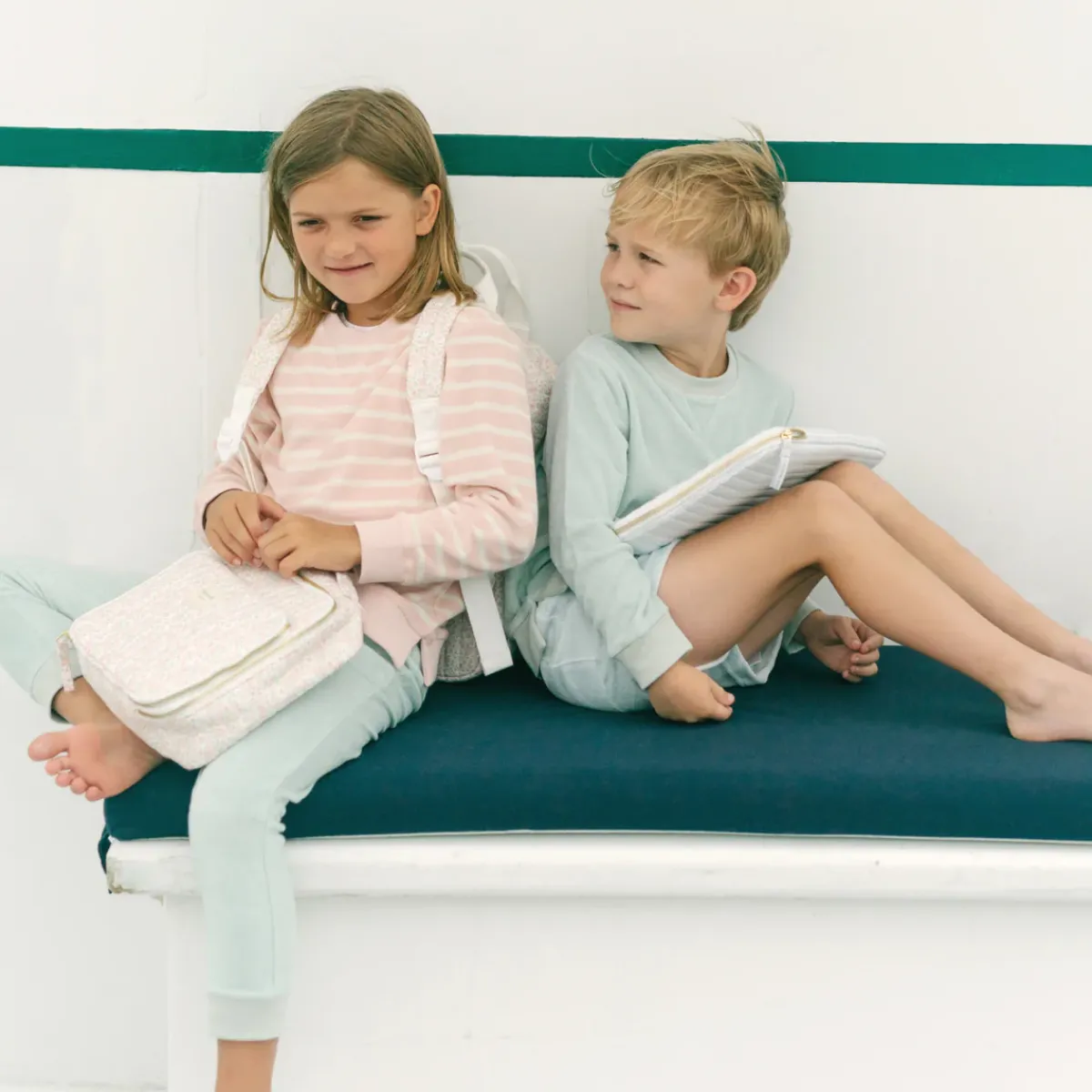 minnow Unisex Terry Sweatshirt | Swim Pink And Cream Clearance