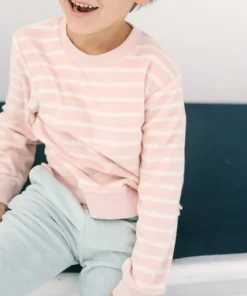 minnow Unisex Terry Sweatshirt | Swim Pink And Cream Online