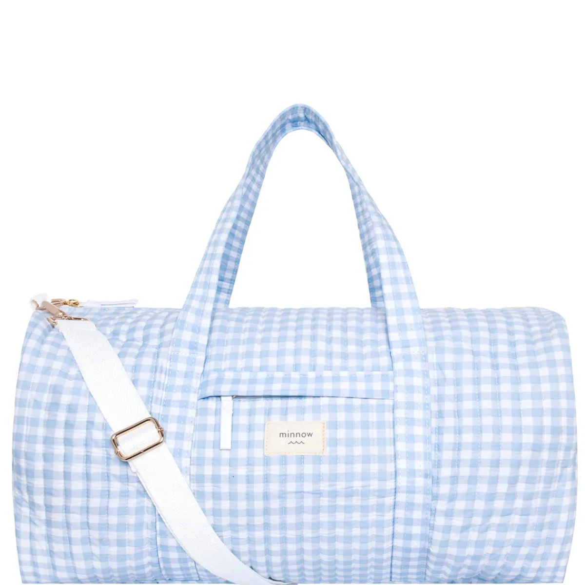 minnow Weekender Bag Oasis Blue Gingham Sale