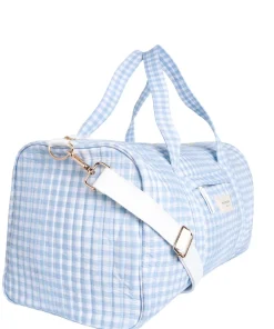 minnow Weekender Bag Oasis Blue Gingham Sale