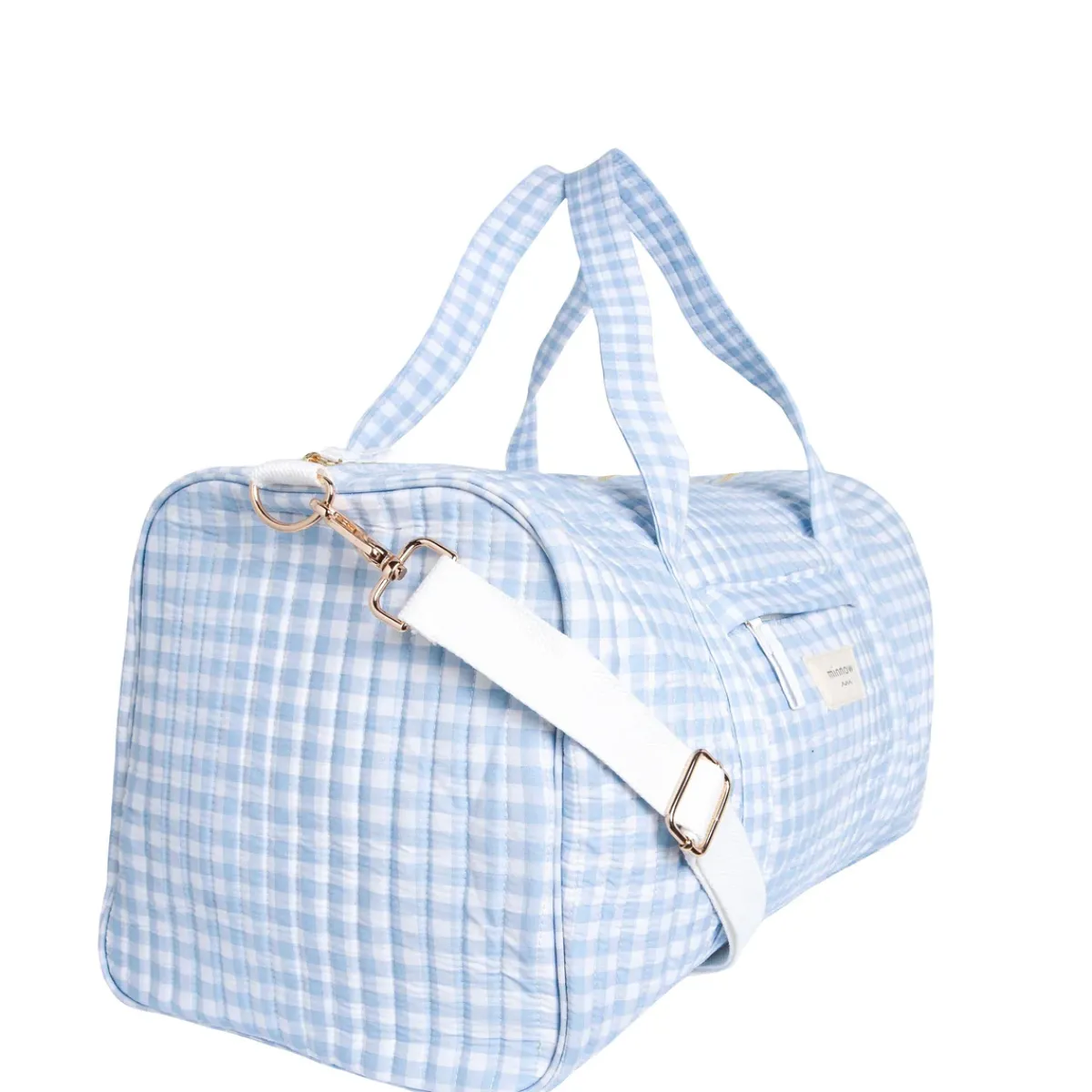 minnow Weekender Bag Oasis Blue Gingham Sale