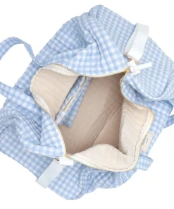 minnow Weekender Bag Oasis Blue Gingham Sale