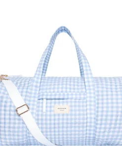 minnow Weekender Bag Oasis Blue Gingham Fashion