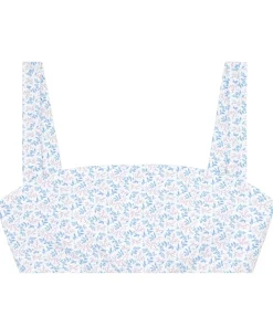 minnow Women's Bandeau Bikini Top Briland Blue Botanic Sale