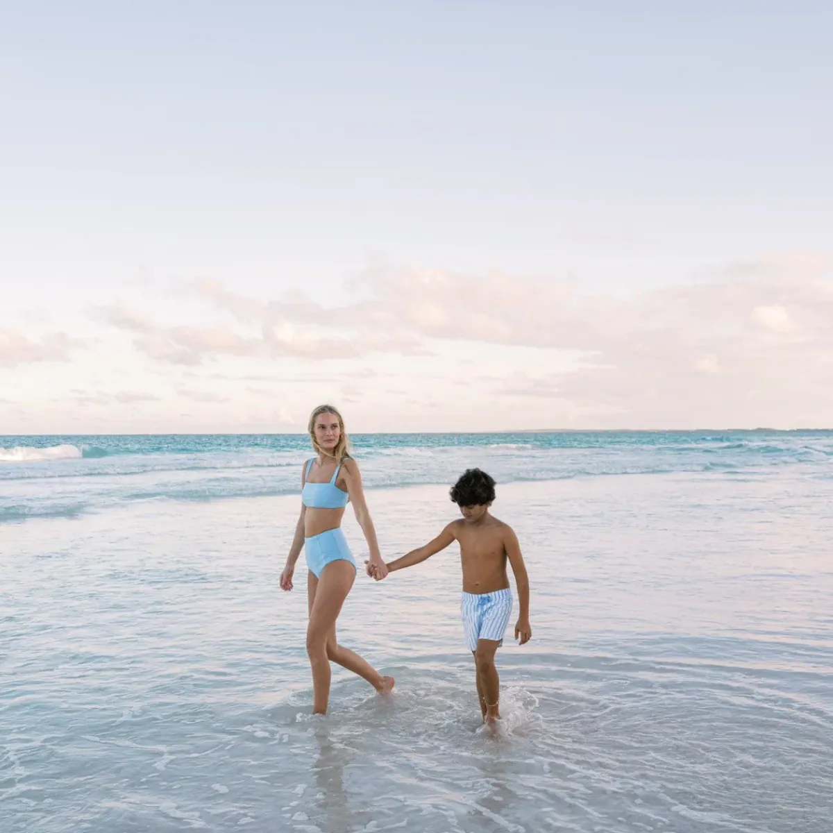 minnow Women's Bandeau Bikini Top Peri Blue Clearance