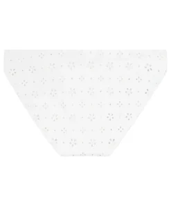 minnow Women's Bikini Bottom White Eyelet Clearance