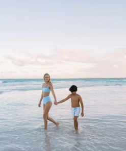 minnow Women's High Waisted Bikini Bottom Peri Blue Discount