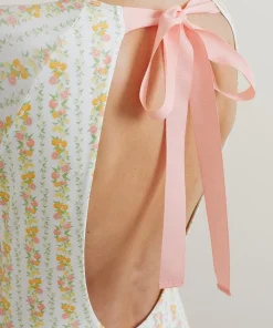 minnow Women's Rashguard One Piece Linear Citrus New