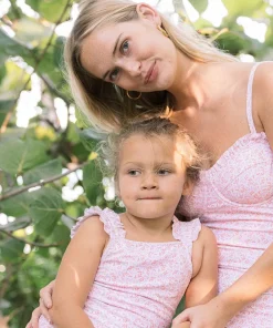 minnow Women's Ruffle Edged One Piece Calypso Coral Botanic Clearance